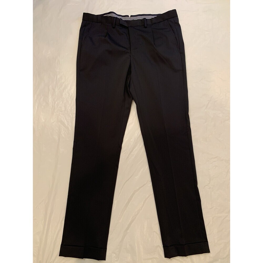 Murano Evan Fit Men's Navy Cuffed Dress Pants 36x32